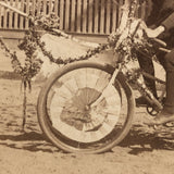 Bicycle Float With Sails! Flora Carnival 1898 Cabinet Card Photograph