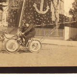 Bicycle Float With Sails! Flora Carnival 1898 Cabinet Card Photograph