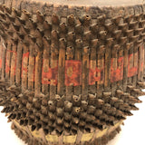 Unusual and Wonderful Hybrid: 1922 Maine Native Fancy Curl Basket Over Carved Barrel with Drawer