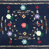 Sweet and Cheerful, Very Folky Hand Hooked Rug