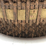 Unusual and Wonderful Hybrid: 1922 Maine Native Fancy Curl Basket Over Carved Barrel with Drawer