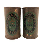 Ode to Jasper Johns, Pair of Rusty c. 1950s Flat Top Ballantine Beer Cans