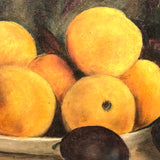 Ripe and Overripe Fruit, Satisfying Antique Still Life on Artist Board