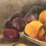 Ripe and Overripe Fruit, Satisfying Antique Still Life on Artist Board