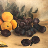 Ripe and Overripe Fruit, Satisfying Antique Still Life on Artist Board