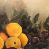 Ripe and Overripe Fruit, Satisfying Antique Still Life on Artist Board