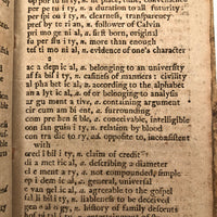 1804 American Definition Spelling Book, Abner Kneeland, in Hand-stitched Leather Wrap