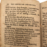 1804 American Definition Spelling Book, Abner Kneeland, in Hand-stitched Leather Wrap