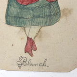 Graphite and Watercolor Schoolgirl Portrait: Blanch, c. 1873