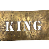 KING, Antique Brass Apple Crate Stencil