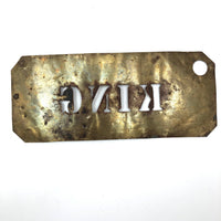 KING, Antique Brass Apple Crate Stencil