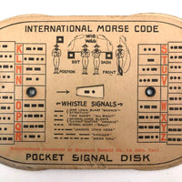 Two Arm Semaphore + Morse Code 1914 Pocket Signal Disk