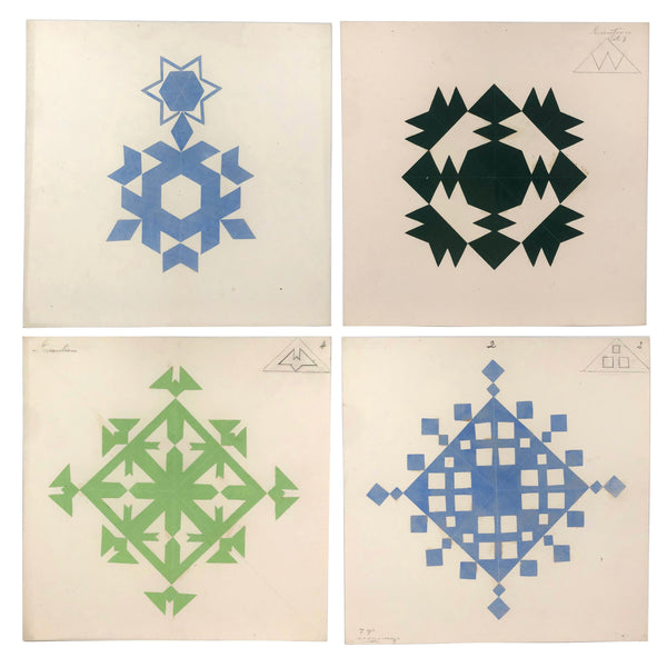 Exceptional Froebel Kindergarten Cut Paper Designs Set 3, M-P (Sold Individually)