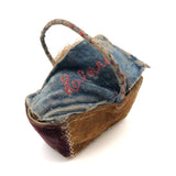 Clara's 19th C. Hand-Sewn Velvet Covered Basket Filled with Collected Hair