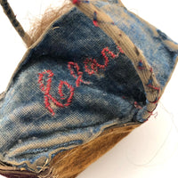 Clara's 19th C. Hand-Sewn Velvet Covered Basket Filled with Collected Hair