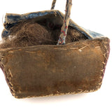 Clara's 19th C. Hand-Sewn Velvet Covered Basket Filled with Collected Hair