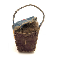 Clara's 19th C. Hand-Sewn Velvet Covered Basket Filled with Collected Hair