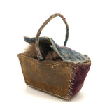 Clara's 19th C. Hand-Sewn Velvet Covered Basket Filled with Collected Hair