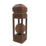 Nicely Carved Antique Standing Ball in Cage Whimsy