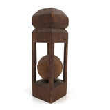 Nicely Carved Antique Standing Ball in Cage Whimsy