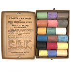 Poster Crayons for Free Expression, Beautiful Box of Standard Crayon Co. Fat Chalks