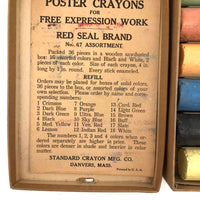 Poster Crayons for Free Expression, Beautiful Box of Standard Crayon Co. Fat Chalks