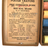 Poster Crayons for Free Expression, Beautiful Box of Standard Crayon Co. Fat Chalks