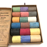 Poster Crayons for Free Expression, Beautiful Box of Standard Crayon Co. Fat Chalks