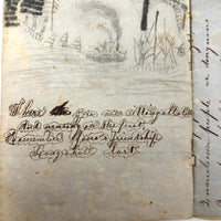 June Chase's 1850s Notebook / Sketchbook, Boston MA