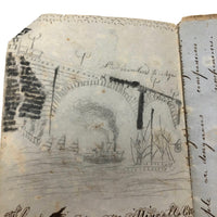 June Chase's 1850s Notebook / Sketchbook, Boston MA