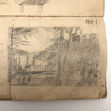 June Chase's 1850s Notebook / Sketchbook, Boston MA