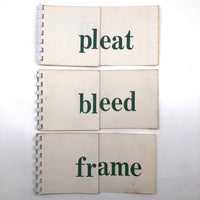 Mid-Century Phonetic Word Drill Cards, Set of 10 Flip Booklets