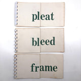 Mid-Century Phonetic Word Drill Cards, Set of 10 Flip Booklets