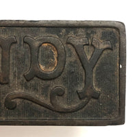 C. 1900 Cast Iron HANDY Paperweight