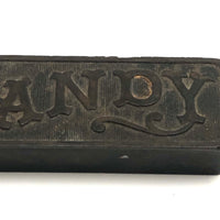 C. 1900 Cast Iron HANDY Paperweight