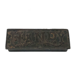 C. 1900 Cast Iron HANDY Paperweight