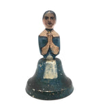 Blue Belle, Charming Old Wonderfully Painted Figural Bell