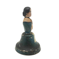 Blue Belle, Charming Old Wonderfully Painted Figural Bell