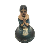 Blue Belle, Charming Old Wonderfully Painted Figural Bell