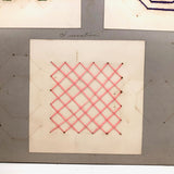 Untouched Antique Kindergarten Album with Paper Weavings, Yarn Drawings, Paper Folding, More