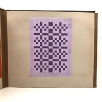 Untouched Antique Kindergarten Album with Paper Weavings, Yarn Drawings, Paper Folding, More