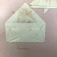 Untouched Antique Kindergarten Album with Paper Weavings, Yarn Drawings, Paper Folding, More