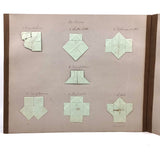 Untouched Antique Kindergarten Album with Paper Weavings, Yarn Drawings, Paper Folding, More