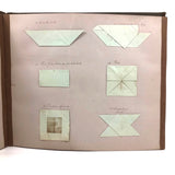 Untouched Antique Kindergarten Album with Paper Weavings, Yarn Drawings, Paper Folding, More