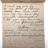 Mary Broucher's Early 20th C. School Notebook with Poetic Lessons and Juxtapositions