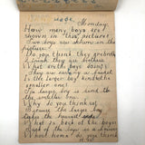 Mary Broucher's Early 20th C. School Notebook with Poetic Lessons and Juxtapositions