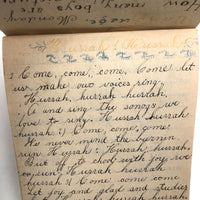 Mary Broucher's Early 20th C. School Notebook with Poetic Lessons and Juxtapositions