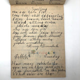 Mary Broucher's Early 20th C. School Notebook with Poetic Lessons and Juxtapositions