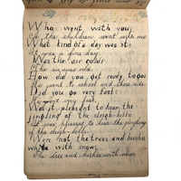 Mary Broucher's Early 20th C. School Notebook with Poetic Lessons and Juxtapositions