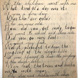 Mary Broucher's Early 20th C. School Notebook with Poetic Lessons and Juxtapositions